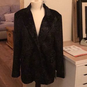 Top shop Black Velvet Blazer Size 12